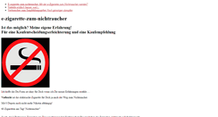 Desktop Screenshot of e-zigarette-zum-nichtraucher.com